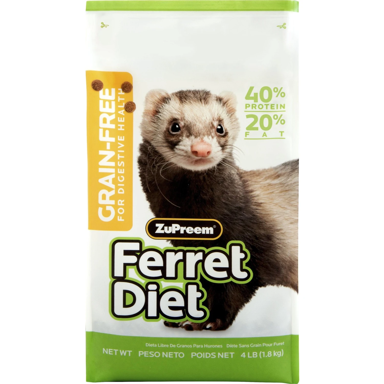 ZuPreem Grain-Free Diet Daily Ferret Food, 4-lb Bag 1 ZuPreem Grain-Free Diet Daily Ferret Food, 4-lb Bag