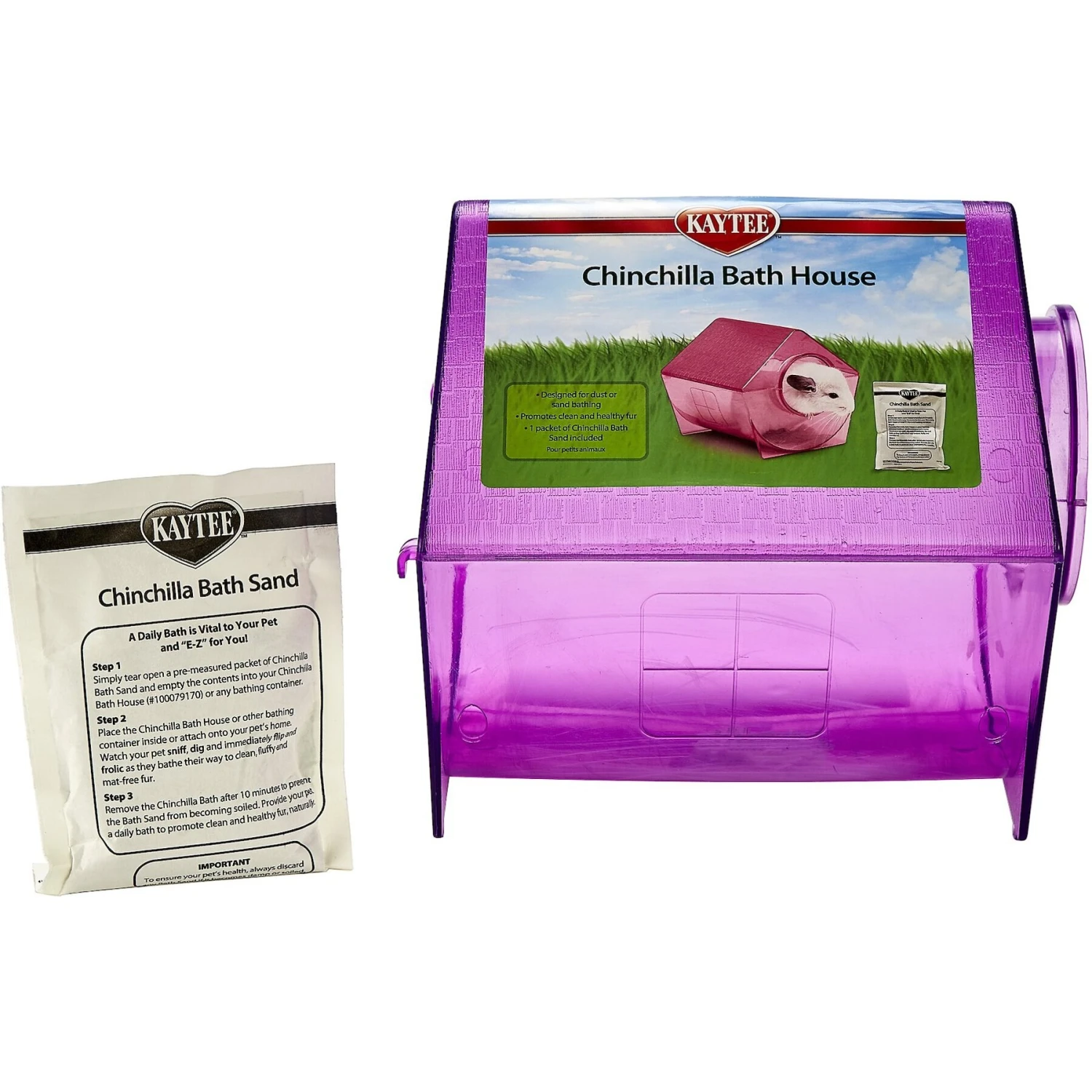 Kaytee Chinchilla Dust Bath House, Color Varies 6 Kaytee Chinchilla Dust Bath House, Color Varies - Image 6