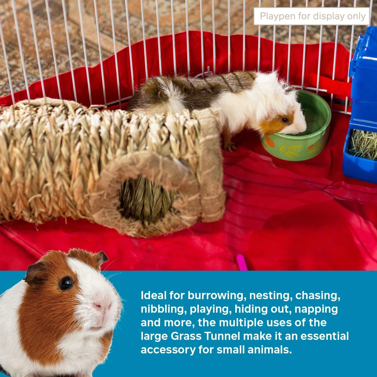 Prevue Pet Products Nature's Hideaway Grass Tunnel Small Animal Toy 2 Prevue Pet Products Nature's Hideaway Grass Tunnel Small Animal Toy - Image 2