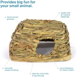 Prevue Pet Products Nature's Hideaway Grass Hut Small Animal Toy -MiniMates Shop 106103 PT2. AC SS1800 V1695740296