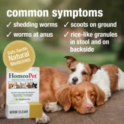 HomeoPet WRM Clear Dewormer For Hookworms, Roundworms, Tapeworms & Whipworms For Birds, Cats, Dogs & Small Pets -MiniMates Shop 110698 PT2. AC SS1800 V1504635126