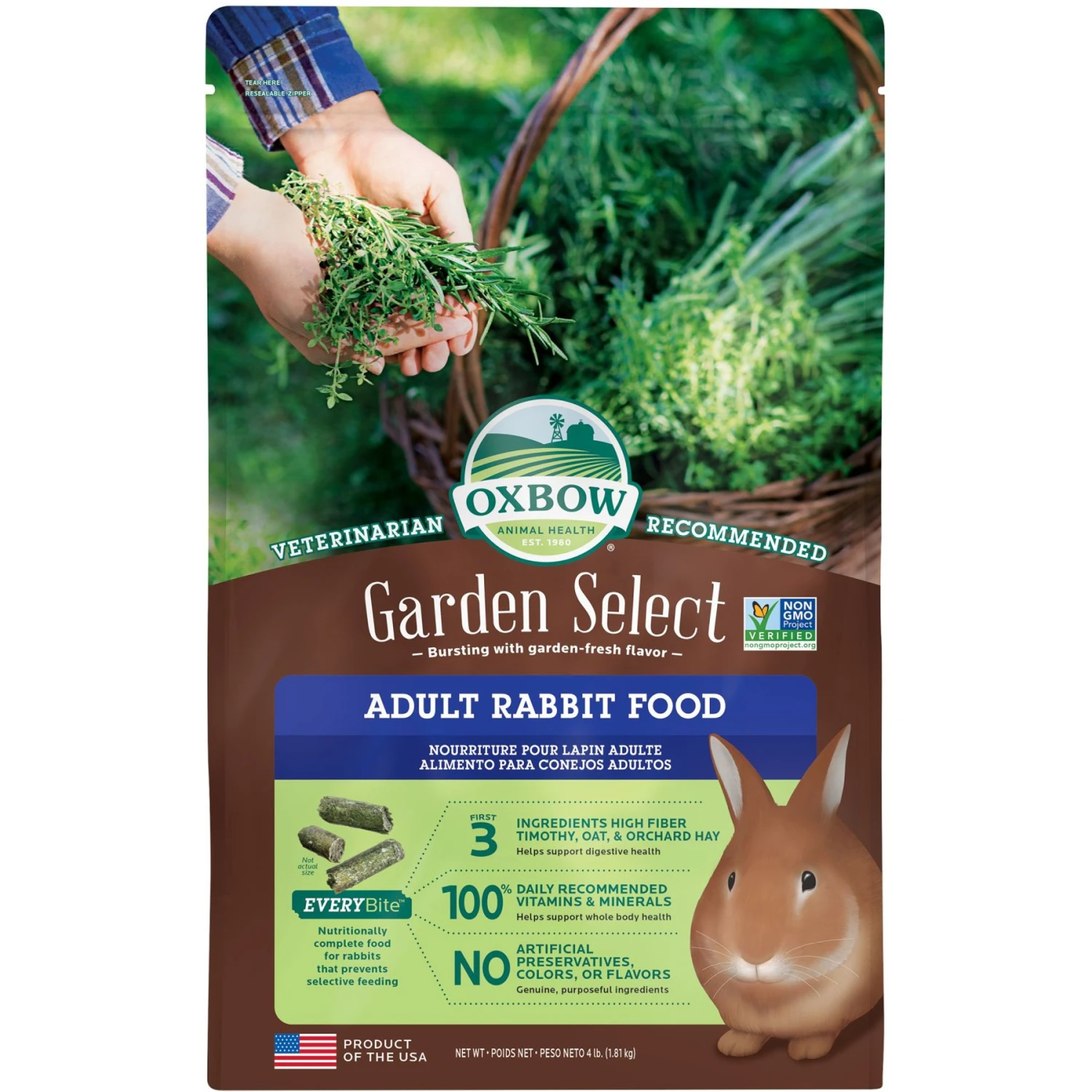 Oxbow Garden Select Adult Rabbit Food 1 Oxbow Garden Select Adult Rabbit Food