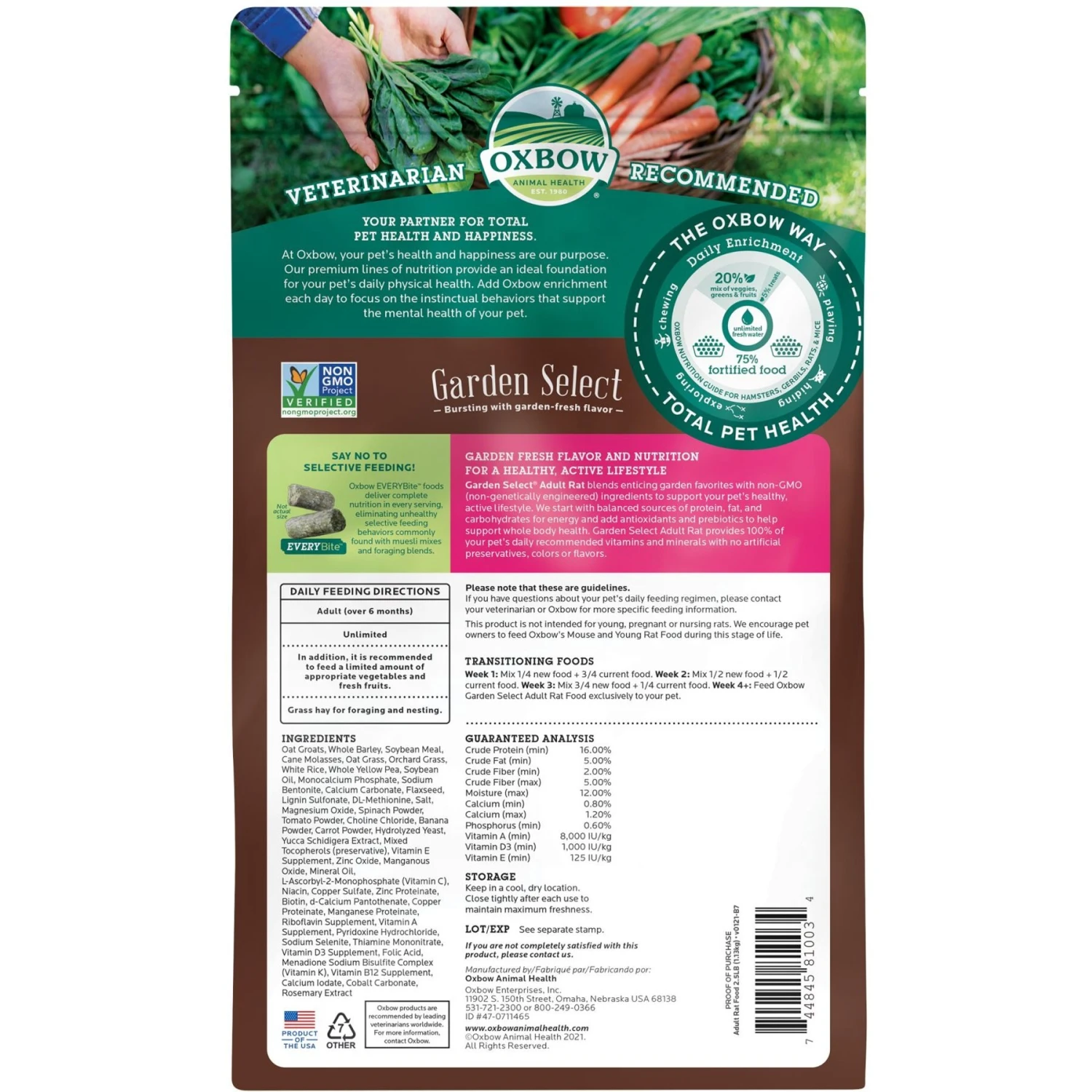 Oxbow Garden Select Adult Rat Food 2 Oxbow Garden Select Adult Rat Food - Image 2