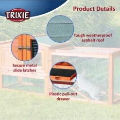 TRIXIE Small Animal Hutch With Outdoor Run, X-Small -MiniMates Shop 119014 PT4. AC SS1800 V1664228901
