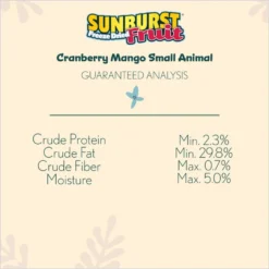 Higgins Sunburst Freeze-Dried Fruit Cranberry Mango Small Animals Treats -MiniMates Shop 139447 PT3. AC SS1800 V1682699365