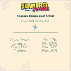 Higgins Sunburst Freeze-Dried Fruit Pineapple Banana Small Animal Treats -MiniMates Shop 139449 PT3. AC SS1800 V1682699377