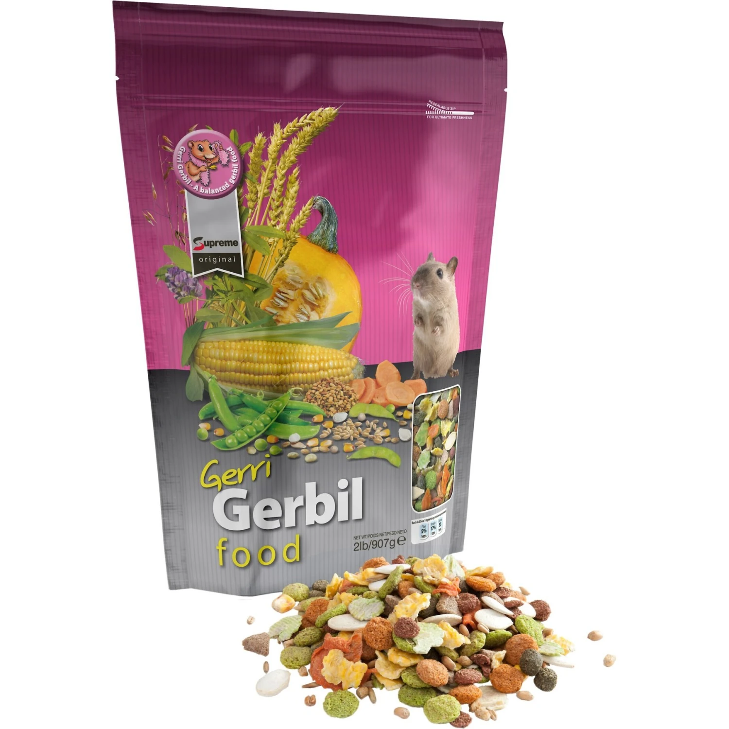 Tiny Friends Farm Gerri Gerbil Food, 2-lb Bag 2 Tiny Friends Farm Gerri Gerbil Food, 2-lb Bag - Image 2
