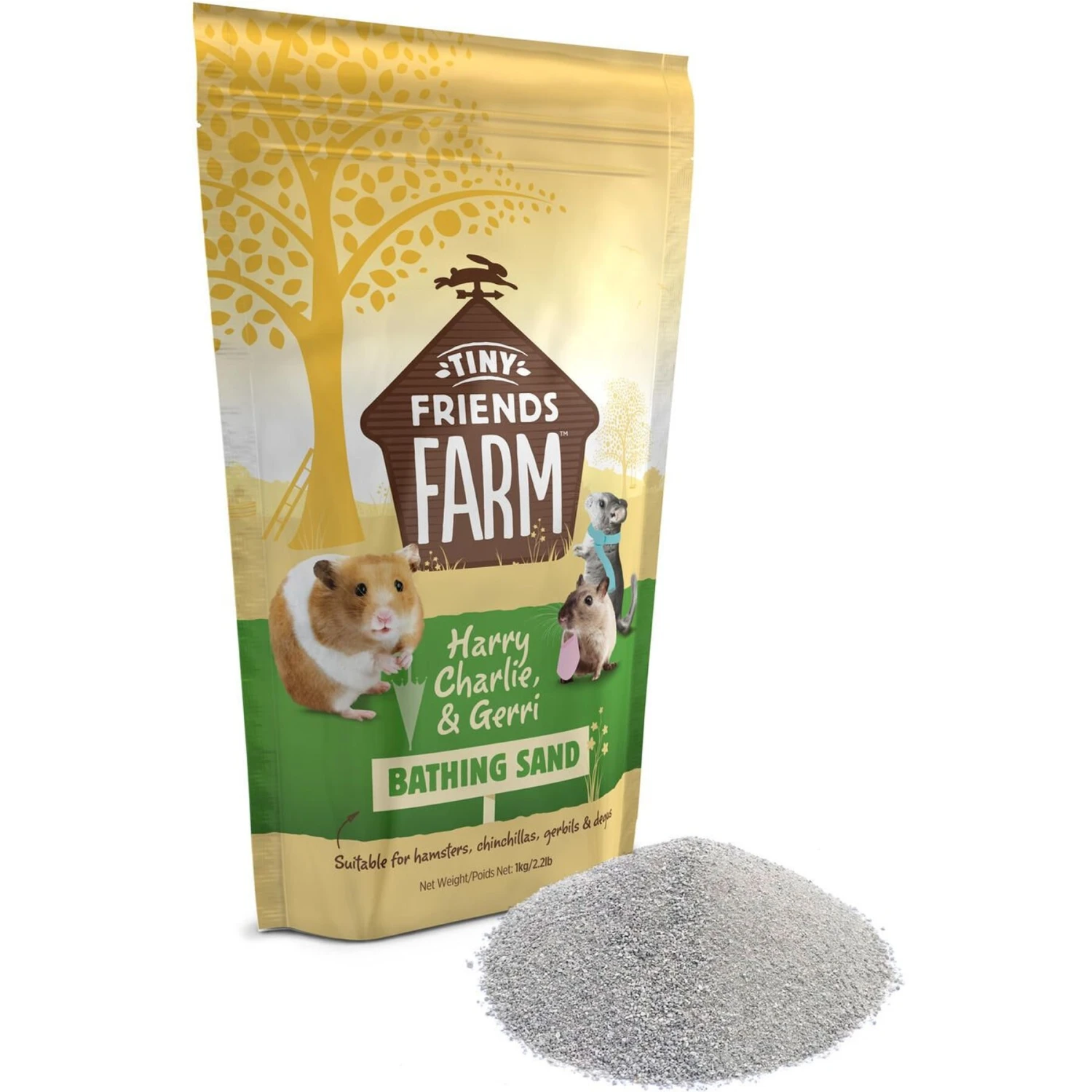 Tiny Friends Farm Small Animal Bathing Sand, 2.2-lb Bag 1 Tiny Friends Farm Small Animal Bathing Sand, 2.2-lb Bag
