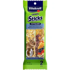 Vitakraft Crunch Sticks Popped Grains & Honey & Wild Berry & Honey Flavor Rabbit & Guinea Pig Treat Variety Pack