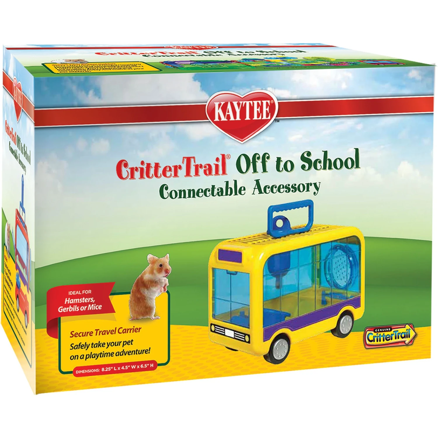 Kaytee CritterTrail Off To School Small Animal Carrier, Color Varies 1 Kaytee CritterTrail Off To School Small Animal Carrier, Color Varies