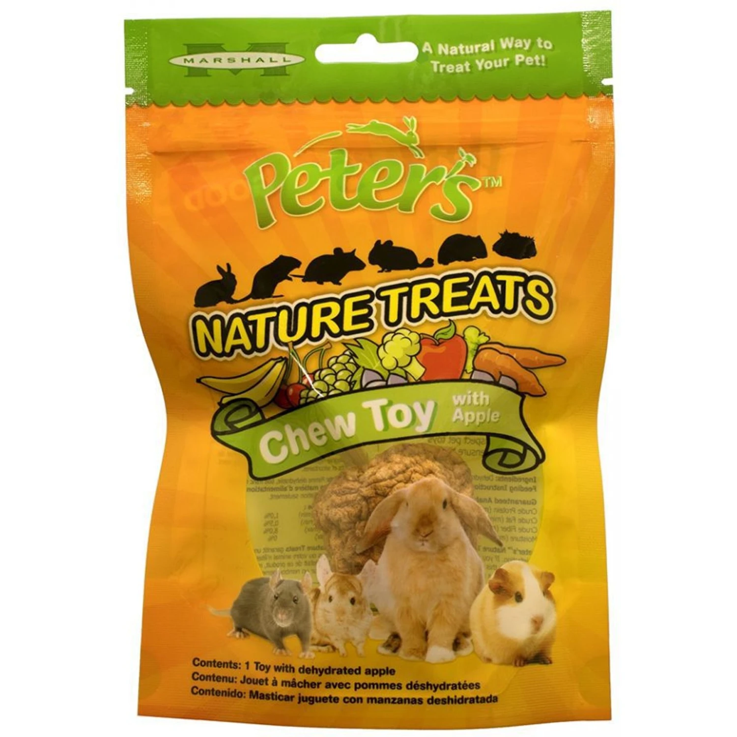 Peter's Chew Toy With Apple Small Animal Toy 1 Peter's Chew Toy With Apple Small Animal Toy