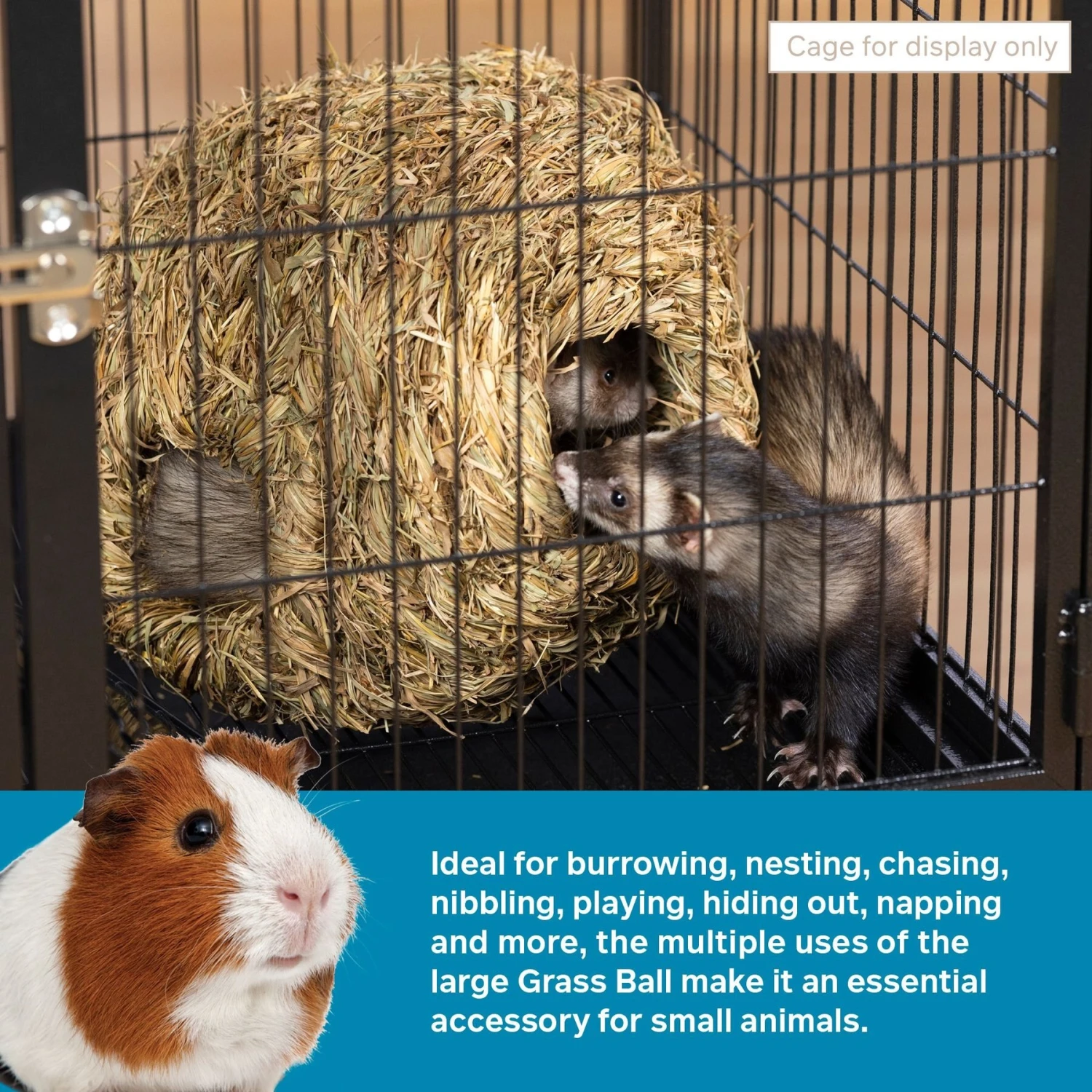 Prevue Pet Products Hideaway Grass Ball Small Animal Hideout 2 Prevue Pet Products Hideaway Grass Ball Small Animal Hideout - Image 2