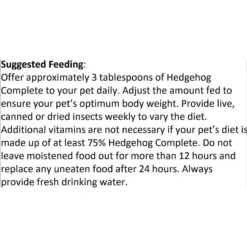 Exotic Nutrition Hedgehog Complete Hedgehog Food 11 Exotic Nutrition Hedgehog Complete Hedgehog Food -MiniMates Shop 158280 PT4. AC SS1800 V1620084439