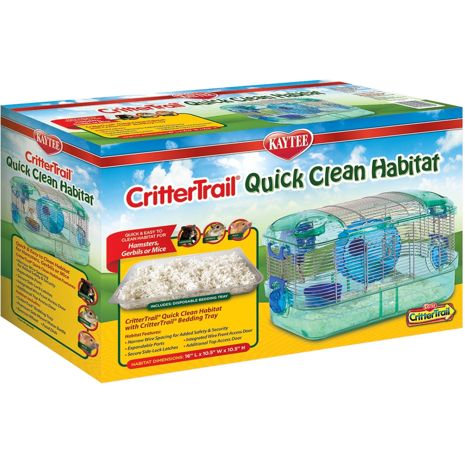 Kaytee CritterTrail Quick Clean Small Animal Habitat 1 Kaytee CritterTrail Quick Clean Small Animal Habitat
