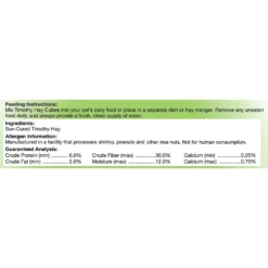 Brown's Natural Timothy Hay Cubes Chinchilla, Guinea Pig & Rabbit Food -MiniMates Shop 165370 PT4. AC SS1800 V1593442594