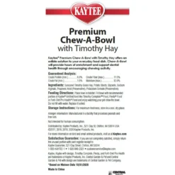 Kaytee Premium Timothy Chew-A-Bowl Small Animal Treats 5 Kaytee Premium Timothy Chew-A-Bowl Small Animal Treats -MiniMates Shop 175942 PT3. AC SS1800 V1667865353
