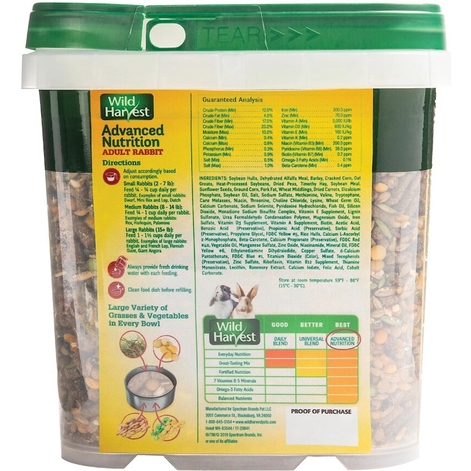 Wild Harvest Advanced Nutrition Adult Rabbit Food 2 Wild Harvest Advanced Nutrition Adult Rabbit Food - Image 2