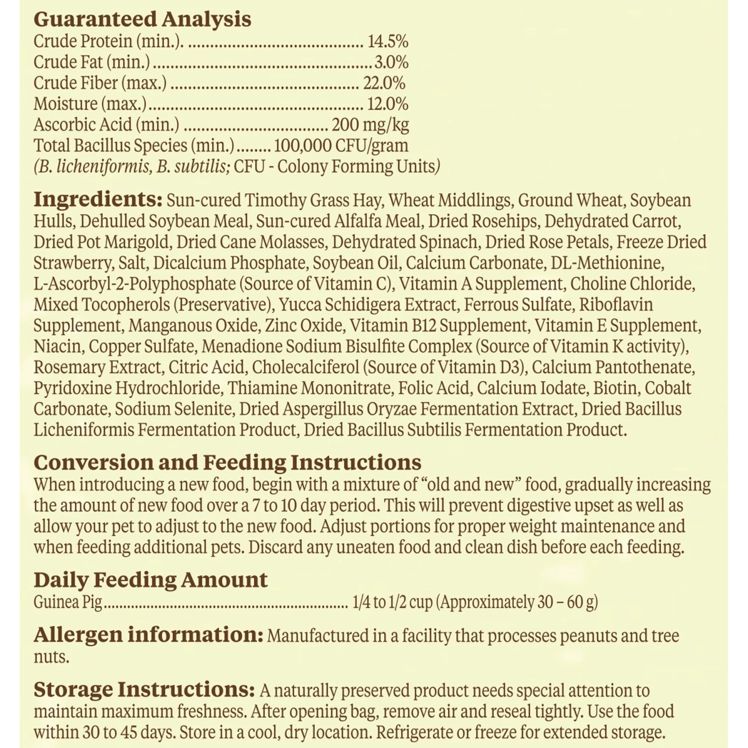 Kaytee Food From The Wild Guinea Pig Food, 4-lb Bag 7 Kaytee Food From The Wild Guinea Pig Food, 4-lb Bag - Image 7