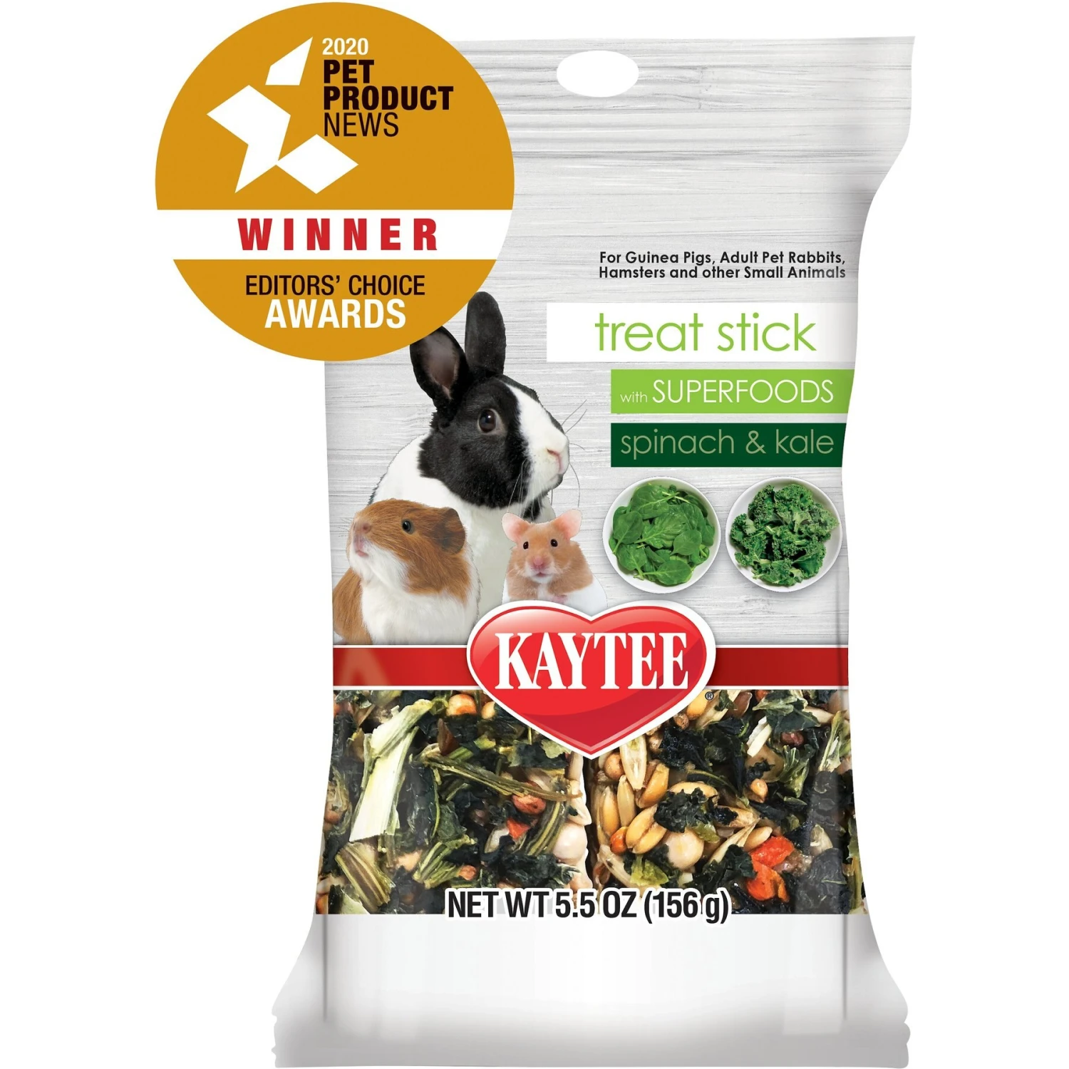 Kaytee Treat Stick With Superfoods Spinach & Kale Flavor Small Animal Treats, 5.5-oz Bag 2 Kaytee Treat Stick With Superfoods Spinach & Kale Flavor Small Animal Treats, 5.5-oz Bag - Image 2