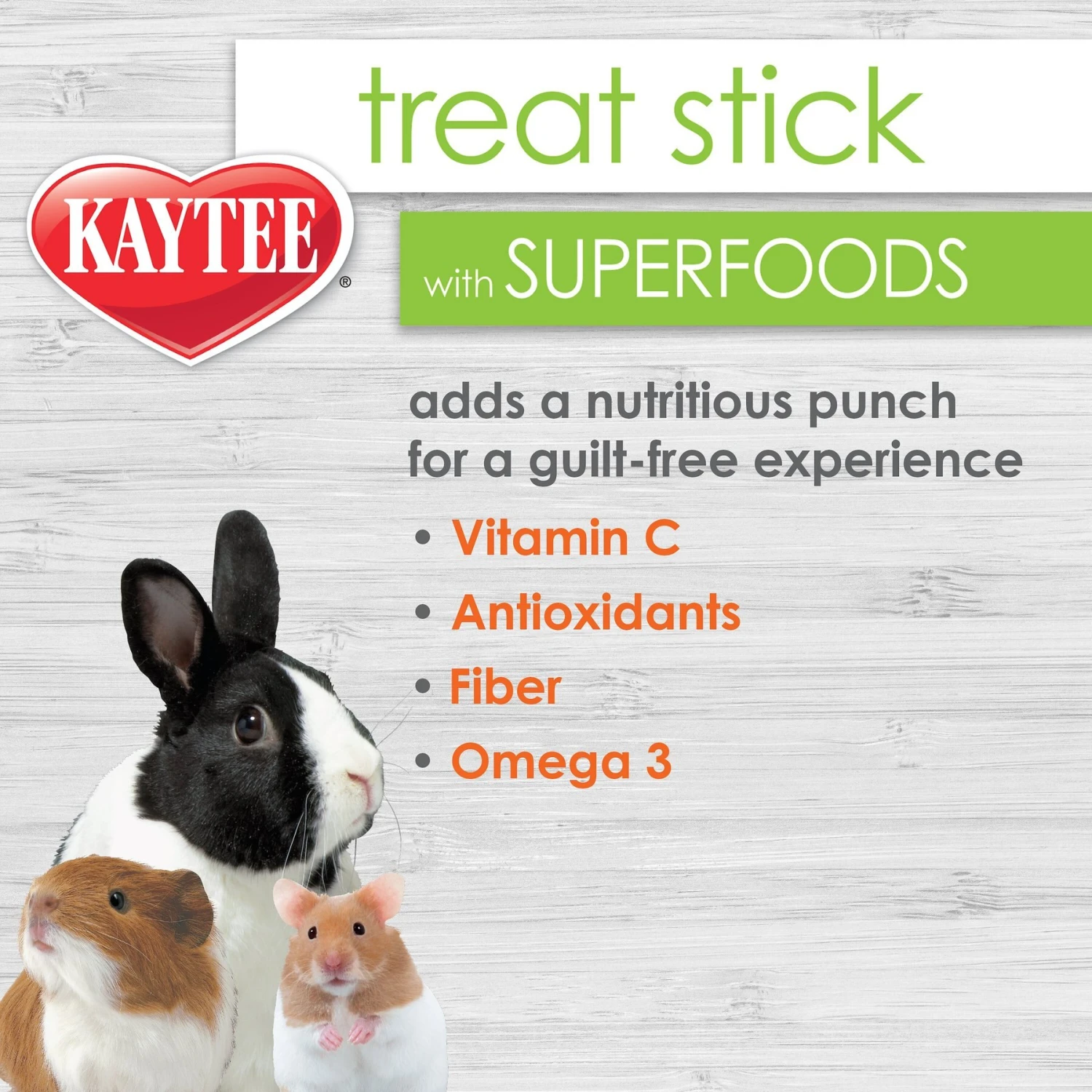 Kaytee Treat Stick With Superfoods Spinach & Kale Flavor Small Animal Treats, 5.5-oz Bag 4 Kaytee Treat Stick With Superfoods Spinach & Kale Flavor Small Animal Treats, 5.5-oz Bag - Image 4