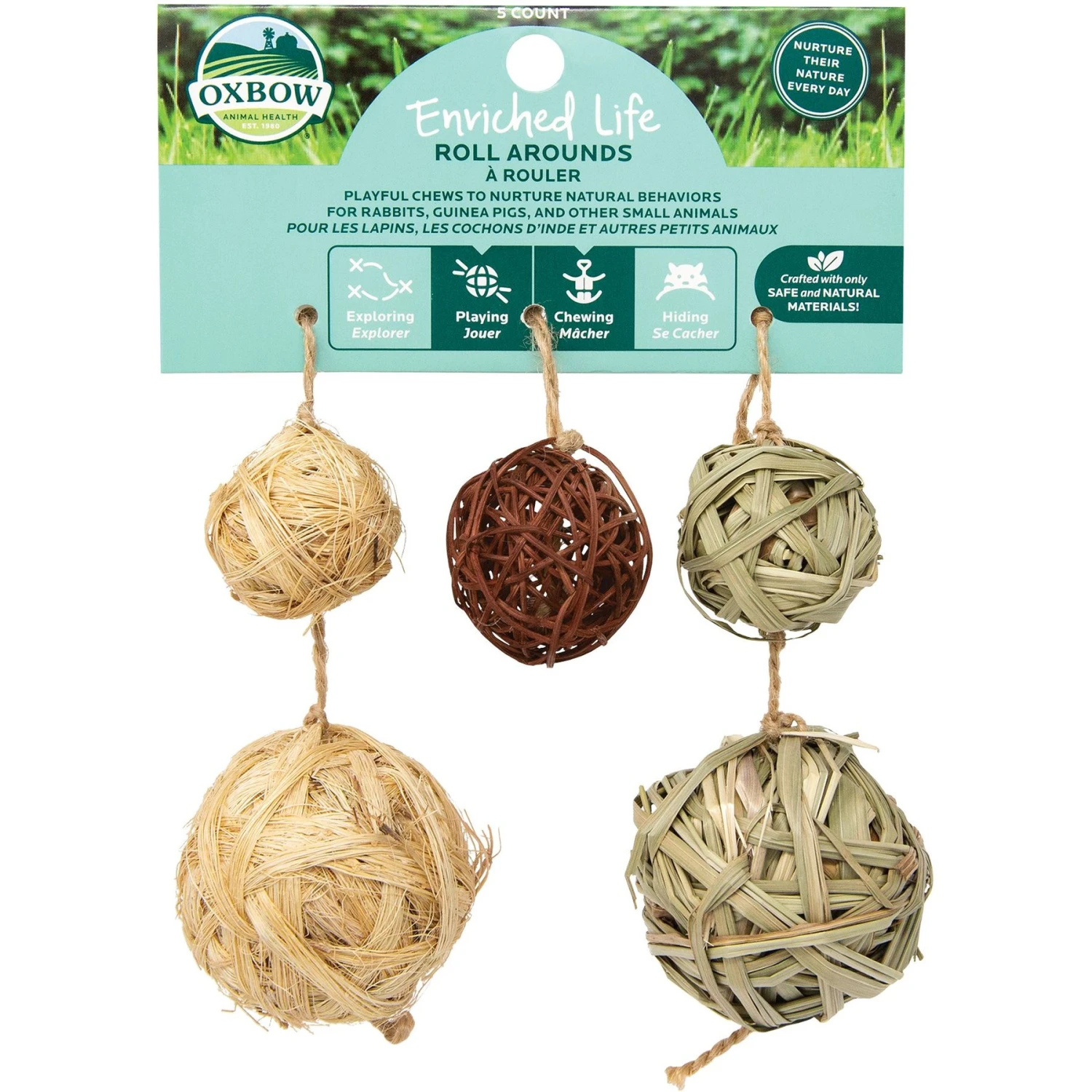 Oxbow Enriched Life Roll Arounds Small Animal Chew Toy 1 Oxbow Enriched Life Roll Arounds Small Animal Chew Toy