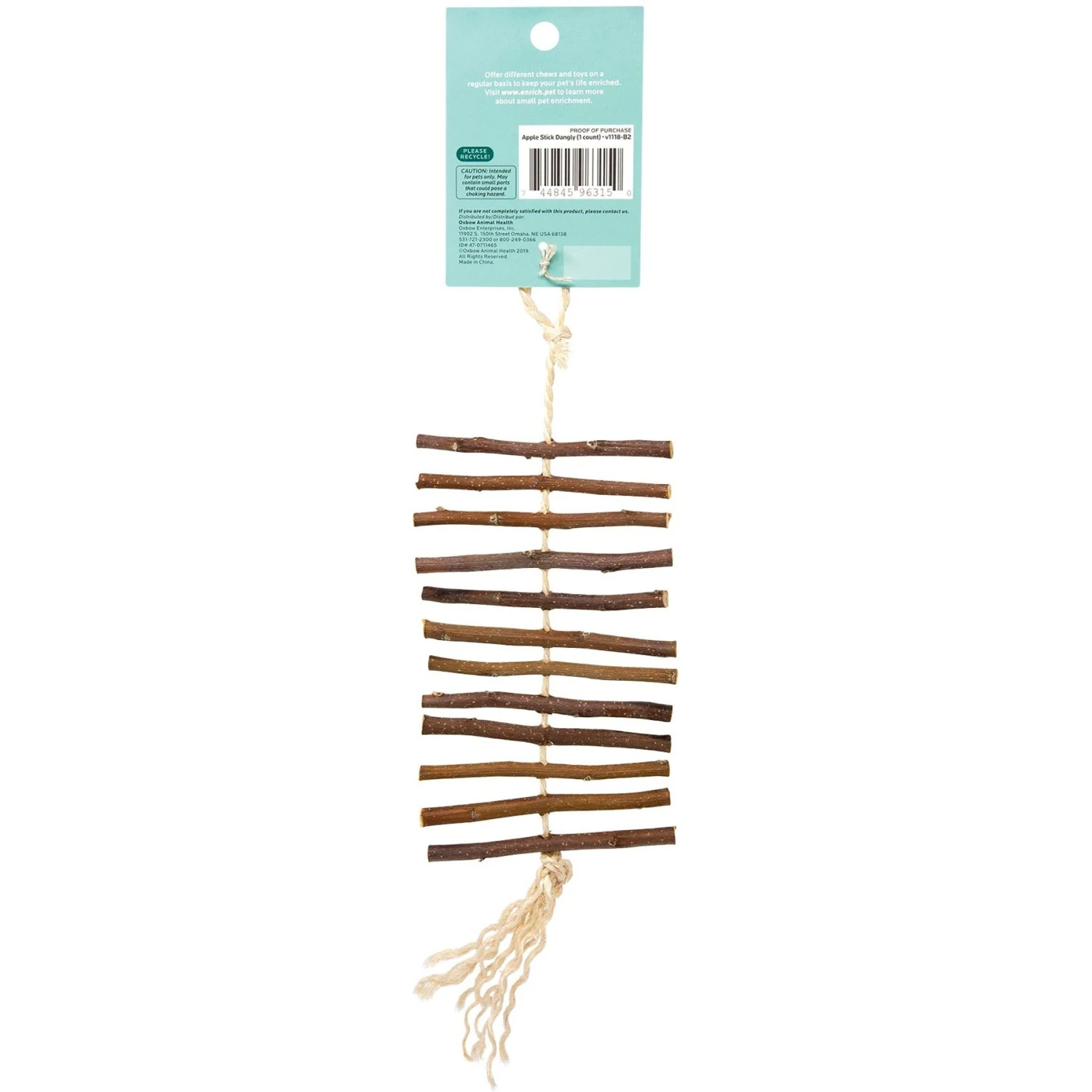 Oxbow Enriched Life Apple Stick Dangly Small Animal Chew Toy 2 Oxbow Enriched Life Apple Stick Dangly Small Animal Chew Toy - Image 2