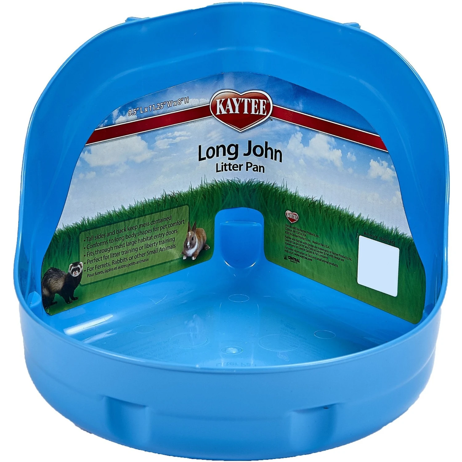 Kaytee Long John Small Pet Litter Pan, Color Varies 1 Kaytee Long John Small Pet Litter Pan, Color Varies