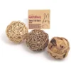 Naturals By Rosewood Trio Of Fun Balls Small Pet Toy