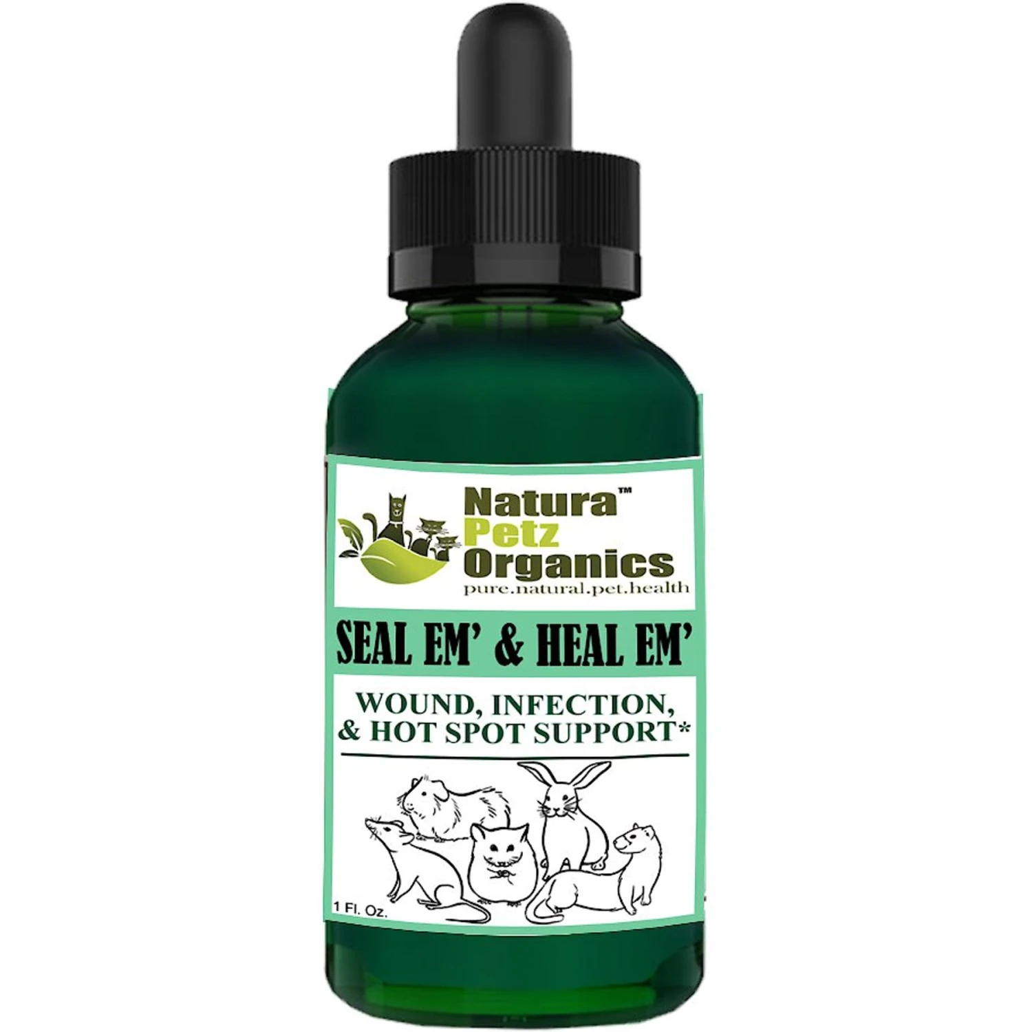 Natura Petz Organics Seal Em & Heal Em Tincture Bird & Small Animal Supplement, 1-oz Bottle 1 Natura Petz Organics Seal Em & Heal Em Tincture Bird & Small Animal Supplement, 1-oz Bottle