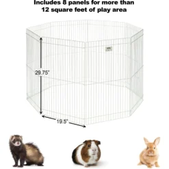 MidWest Small Pet Exercise Pen, White, Medium -MiniMates Shop 213038 PT2. AC SS1800 V1575302075