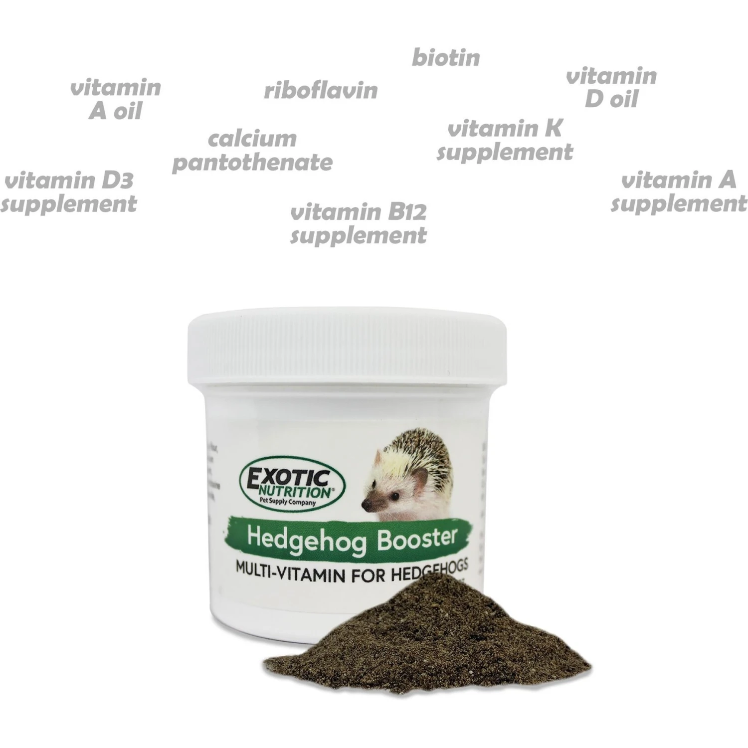 Exotic Nutrition Multi-Vitamin Booster Hedgehog Supplement, 2-oz Jar 3 Exotic Nutrition Multi-Vitamin Booster Hedgehog Supplement, 2-oz Jar - Image 3