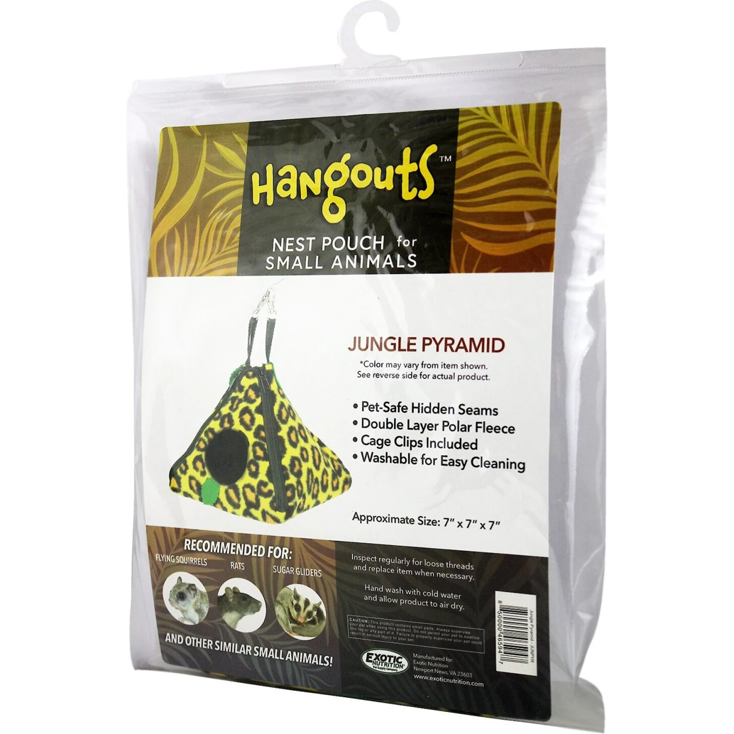 Exotic Nutrition Hangouts Pyramid Nest Small Animal Pouch 3 Exotic Nutrition Hangouts Pyramid Nest Small Animal Pouch - Image 3