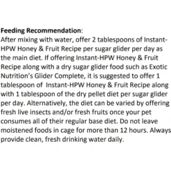 Exotic Nutrition Instant-HPW Honey & Fruit Sugar Glider Food 11 Exotic Nutrition Instant-HPW Honey & Fruit Sugar Glider Food -MiniMates Shop 220386 PT5. AC SS1800 V1595960758