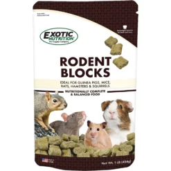 Exotic Nutrition Rodent Blocks Small Animal Food, 1-lb Bag