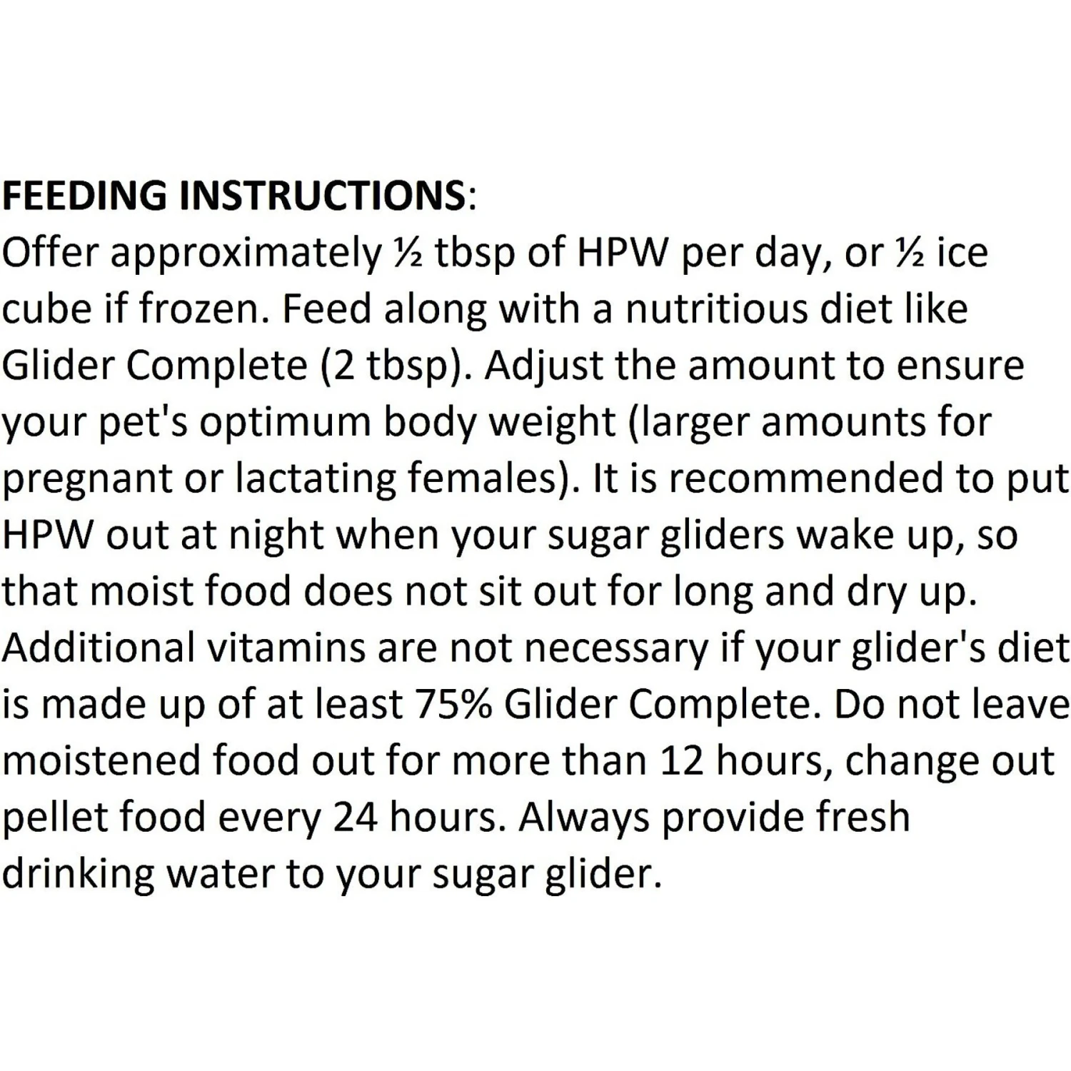 Exotic Nutrition HPW Fruit & Veggie Sugar Glider Food, 12-oz Jar 6 Exotic Nutrition HPW Fruit & Veggie Sugar Glider Food, 12-oz Jar - Image 6
