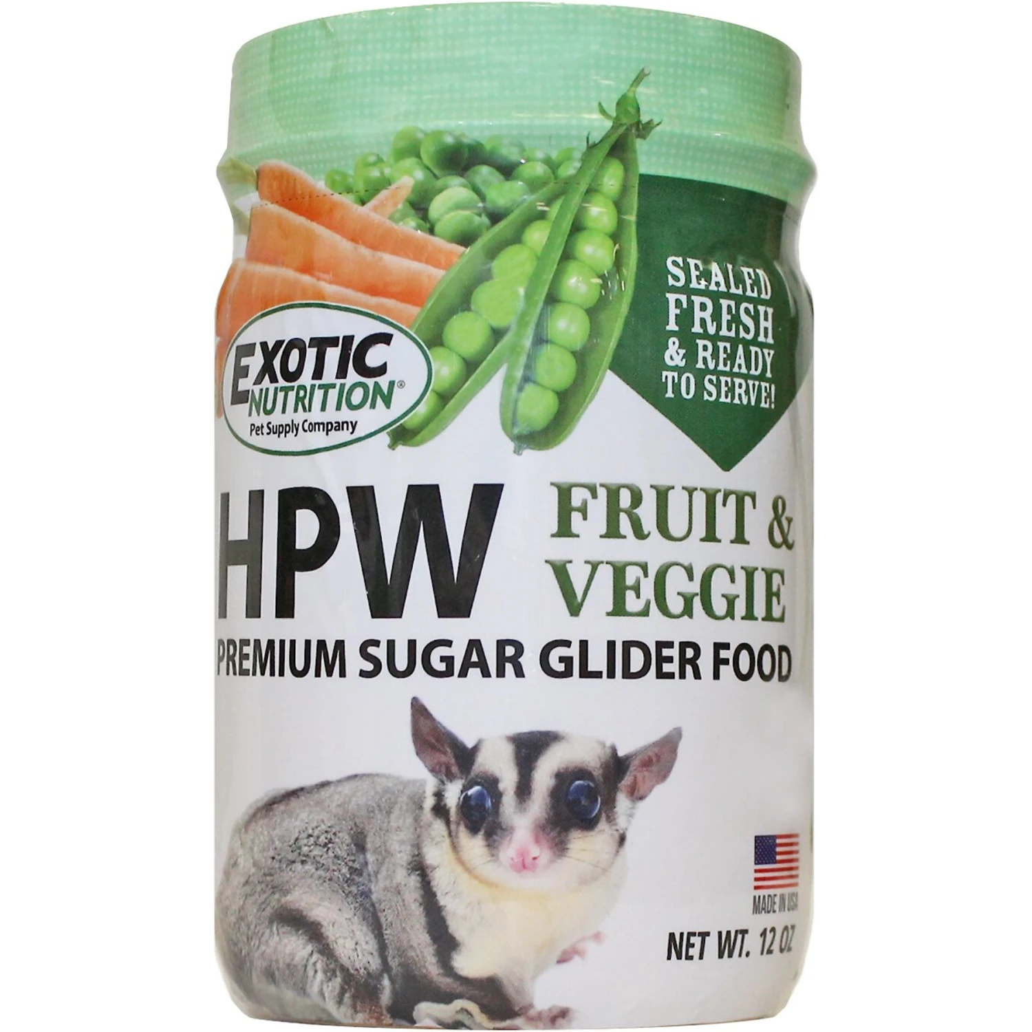 Exotic Nutrition HPW Fruit & Veggie Sugar Glider Food, 12-oz Jar 1 Exotic Nutrition HPW Fruit & Veggie Sugar Glider Food, 12-oz Jar