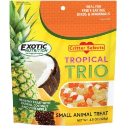 Exotic Nutrition Critter Selects Tropical Trio Small Animal Treats, 4.5-oz Bag