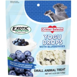 Exotic Nutrition Critter Selects Yogu Drops With Blueberries Small Animal Treats, 4.25-oz Bag