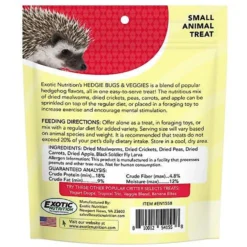 Exotic Nutrition Critter Selects Hedgie Bugs & Veggies Hedgehog Treats, 2.75-oz Bag 7 Exotic Nutrition Critter Selects Hedgie Bugs & Veggies Hedgehog Treats, 2.75-oz Bag -MiniMates Shop 220429 PT2. AC SS1800 V1638569916