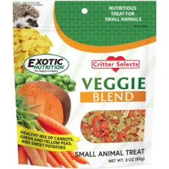 Exotic Nutrition Critter Selects Veggie Blend Small Animal Treats, 3-oz Bag