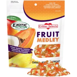 Exotic Nutrition Critter Selects Fruit Medley Small Animal Treats, 4-oz Bag