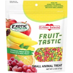 Exotic Nutrition Critter Selects Fruit-Tastic Small Animal Treats, 2-oz Bag