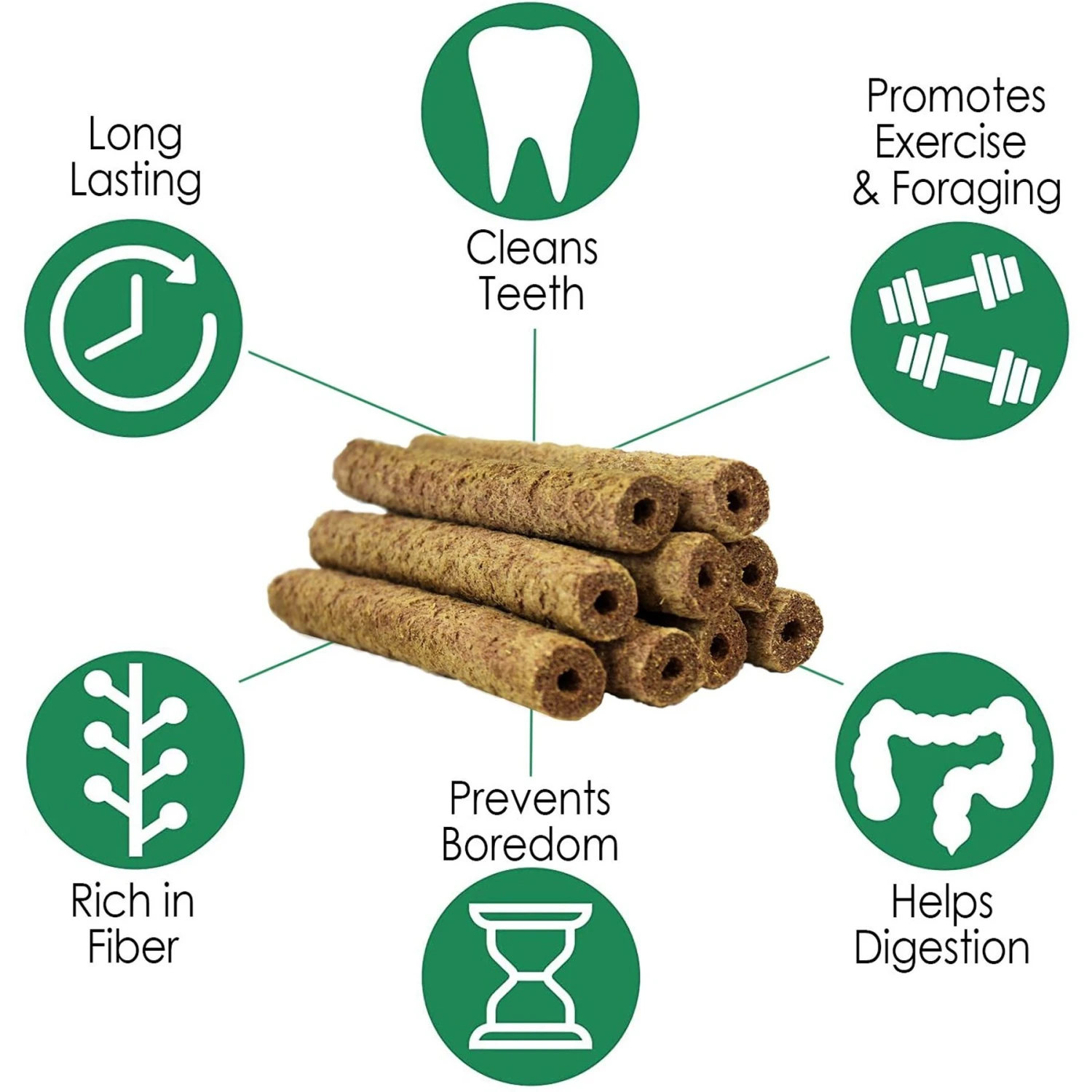 Exotic Nutrition Apple & Oat Puff Sticks Rabbit Treats, 9 Count 3 Exotic Nutrition Apple & Oat Puff Sticks Rabbit Treats, 9 Count - Image 3