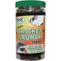 Exotic Nutrition Cricket Crunch Hedgehog Treats, 1.58-oz Jar