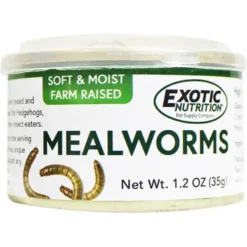Exotic Nutrition Mealworms Hedgehog Treats, 1.2-oz Can