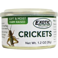 Exotic Nutrition Crickets Hedgehog Treats, 1.2-oz Can