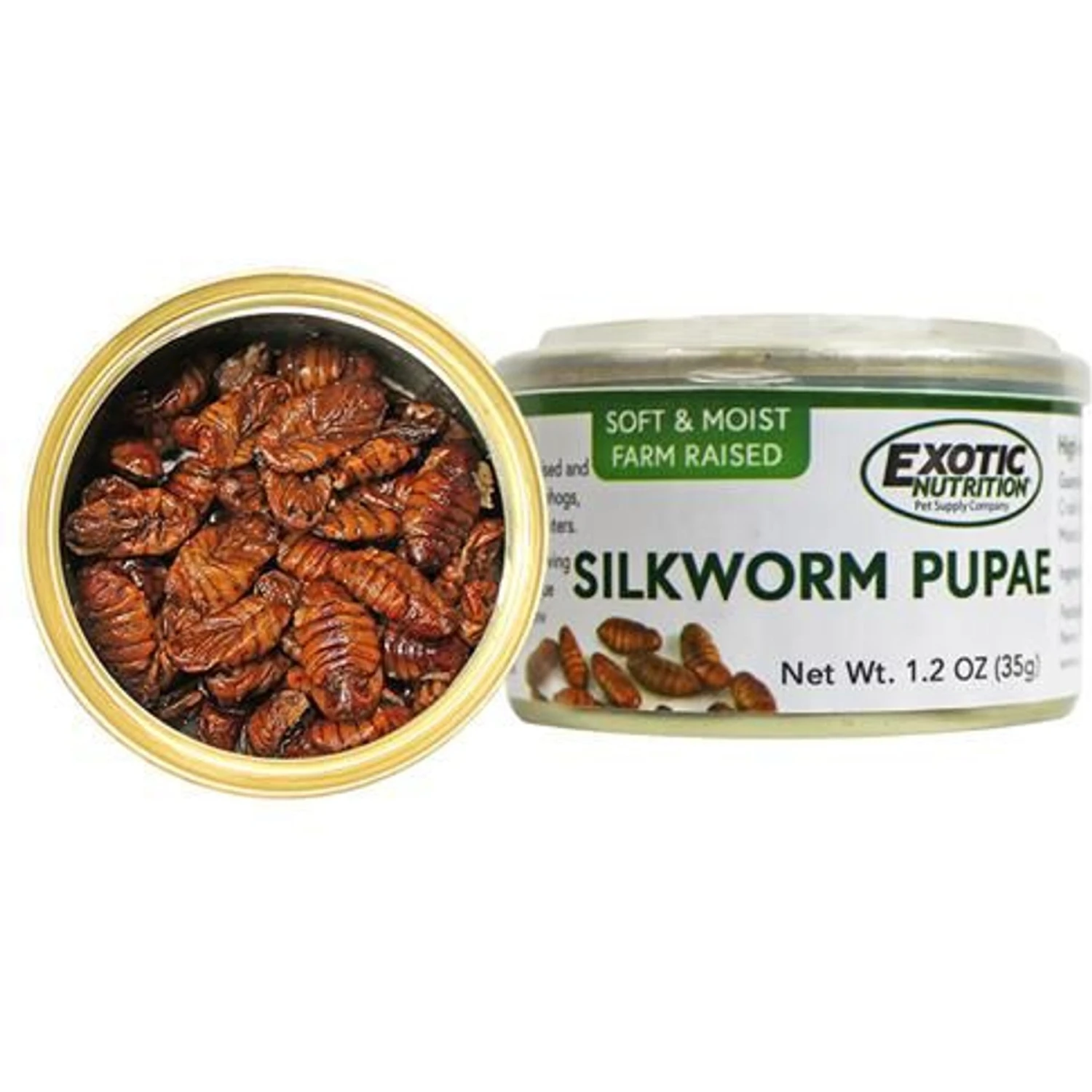 Exotic Nutrition Silkworm Pupae Hedgehog Treats, 1.2-oz Can 4 Exotic Nutrition Silkworm Pupae Hedgehog Treats, 1.2-oz Can - Image 4
