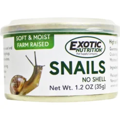 Exotic Nutrition De-Shelled Snails Canned Hedgehog Treats, 1.2-oz Can