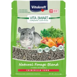 Vitakraft Vita Smart Vitamin-Fortified Complete Natural Forage Blend Nutrition Timothy Hay Pellets Chinchilla Food