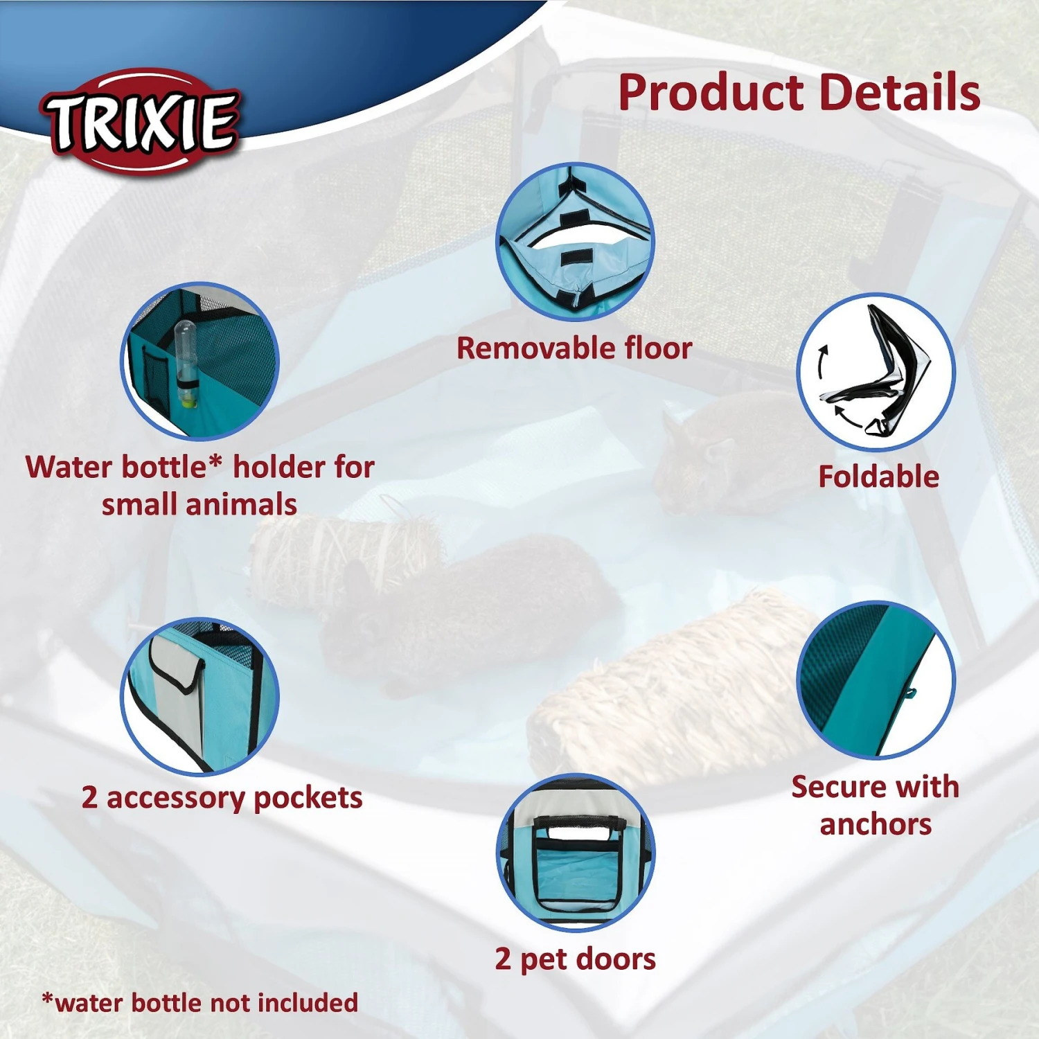 TRIXIE Soft Sided Portable Rabbit Playpen 9 TRIXIE Soft Sided Portable Rabbit Playpen - Image 9